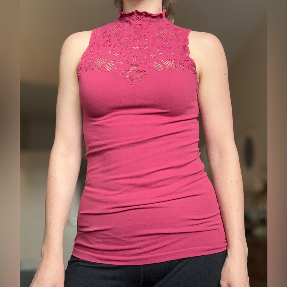 FREE PEOPLE high neck tank